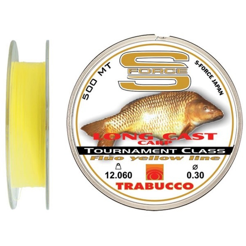 Trabucco S-Force LONG CAST CARP 500m yellow vlasec 0,26mm