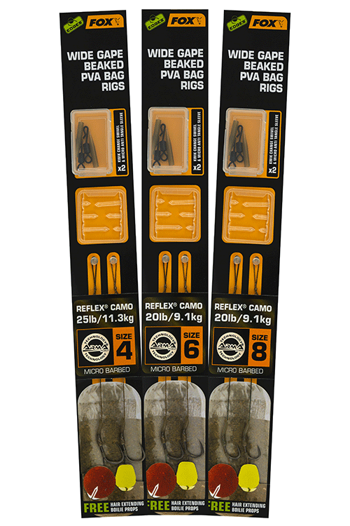 Fox Náväzce Edges Wide Gape Beaked PVA Bag Rigs 2 ks