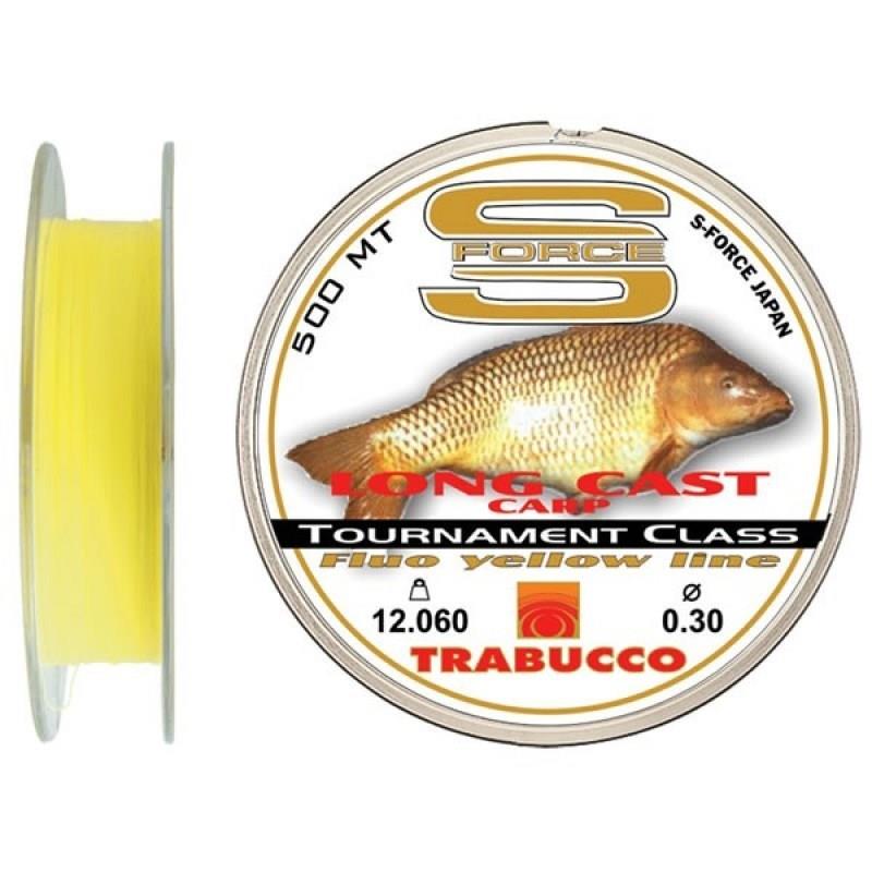 Trabucco S-Force LONG CAST CARP 500m yellow vlasec 0,26mm