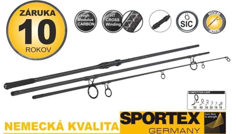 SPORTEX Kaprárske prúty Competition Carp CS-4, 3-diel 365cm / 3,00lbs