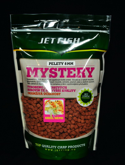 Pelety MYSTERY 8mm 1kg KRILL/SÉPIA