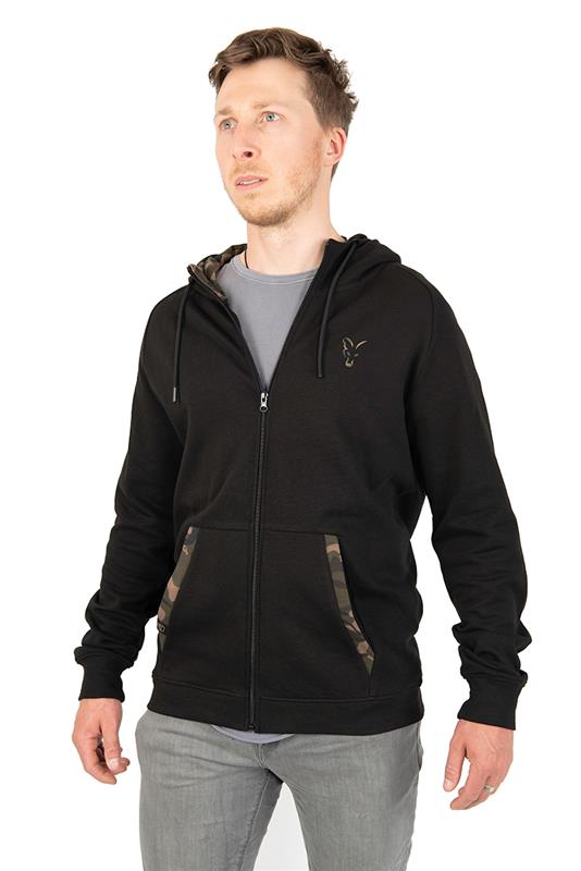 Fox LW Black/Camo Print Zip Hoody XL