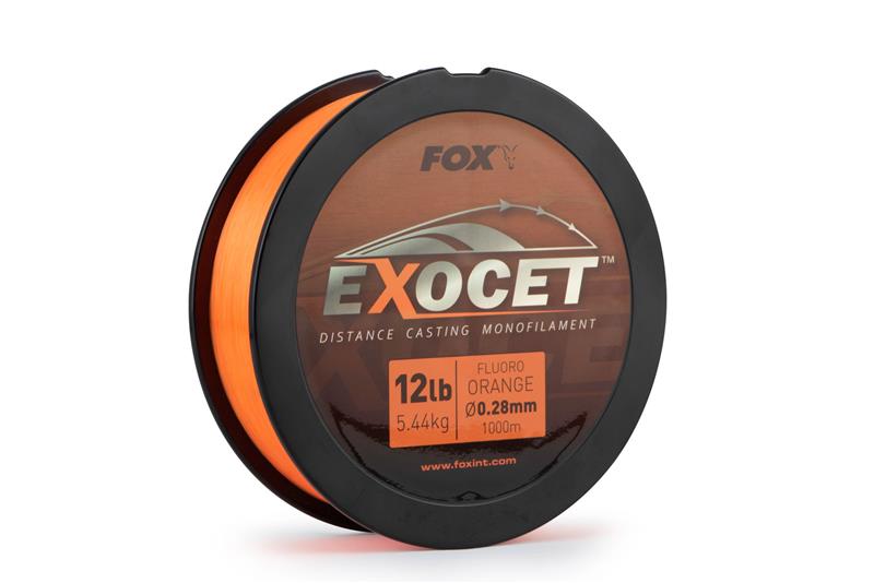 Fox Exocet Fluoro Orange Mono 0.28mm 12lb / 5.5kg (1000m)